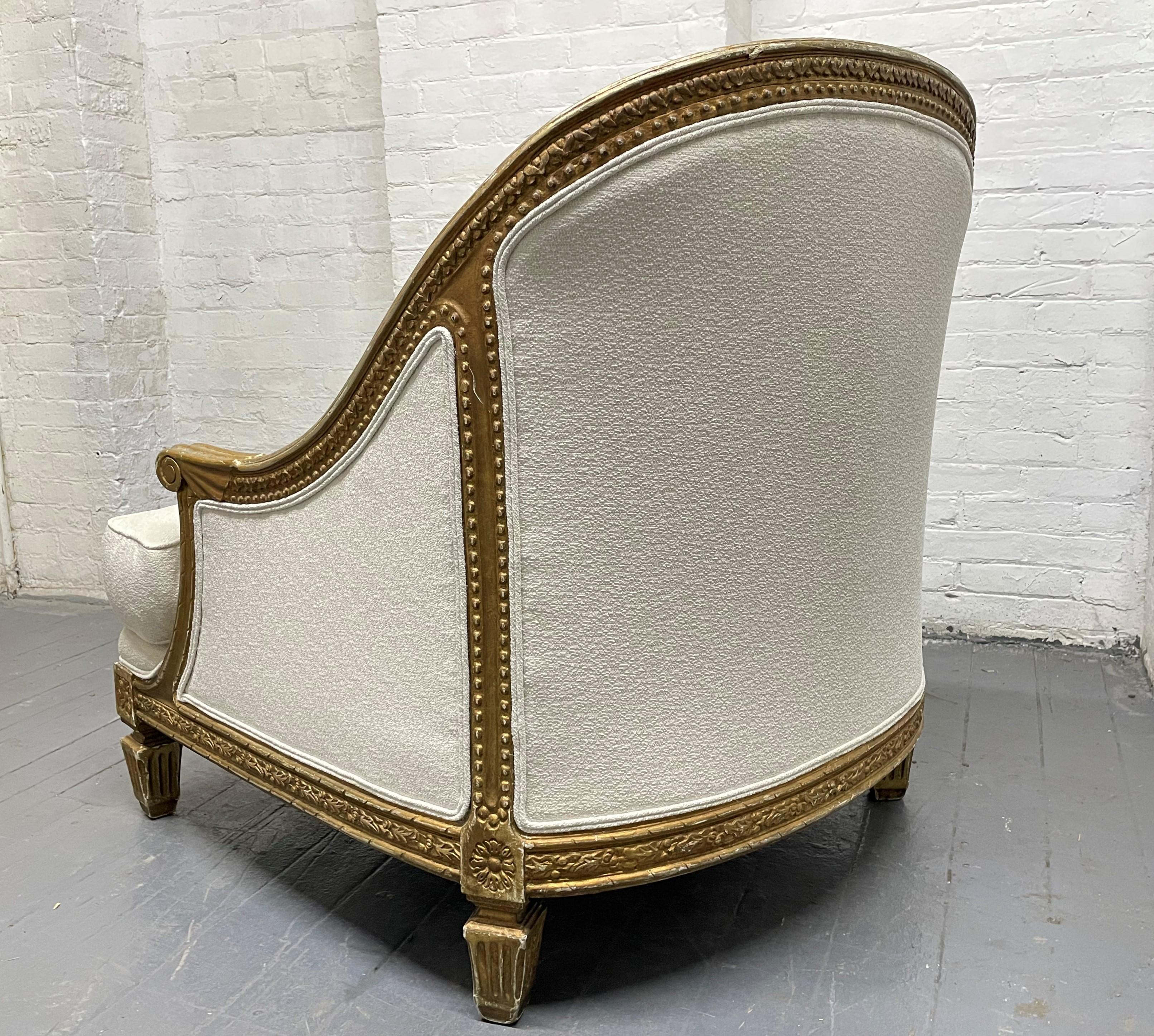 Late 20th Century Ralph Lauren Antique Style Lounge Chair and Ottoman For Sale