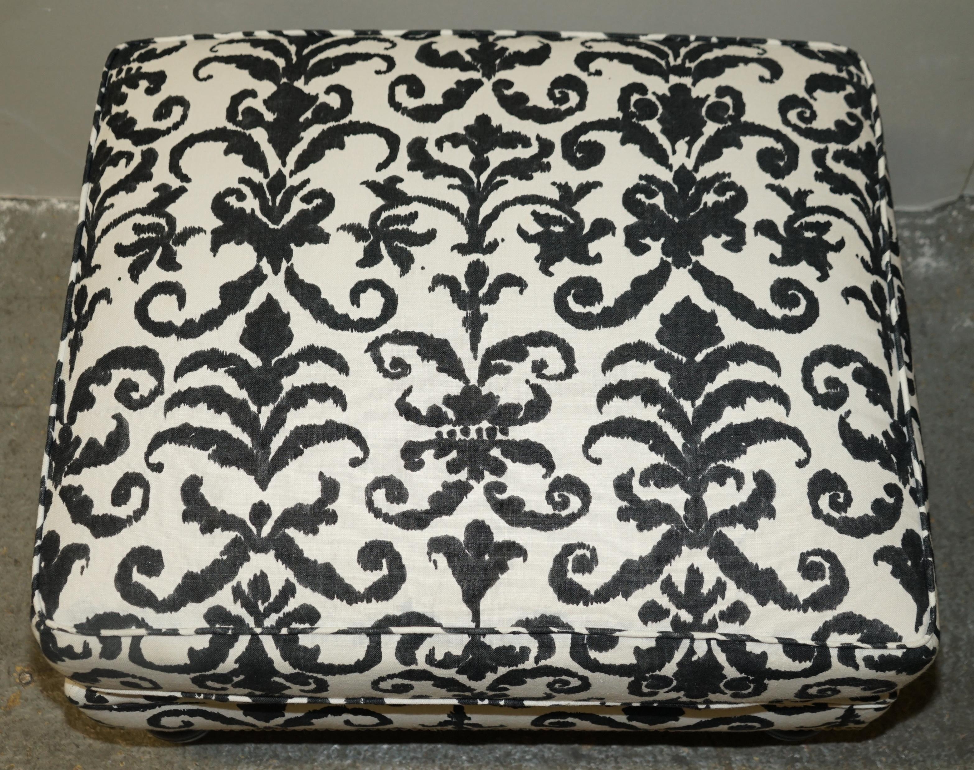 Fabric Ralph Lauren Aran Isles Large Comfortable Designer Footstool Ottoman