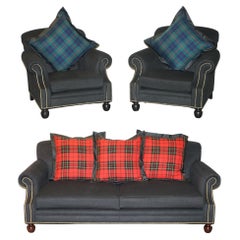 Ralph Lauren Aran Isles Three Seat Sofa & Pair of Armchairs Suite