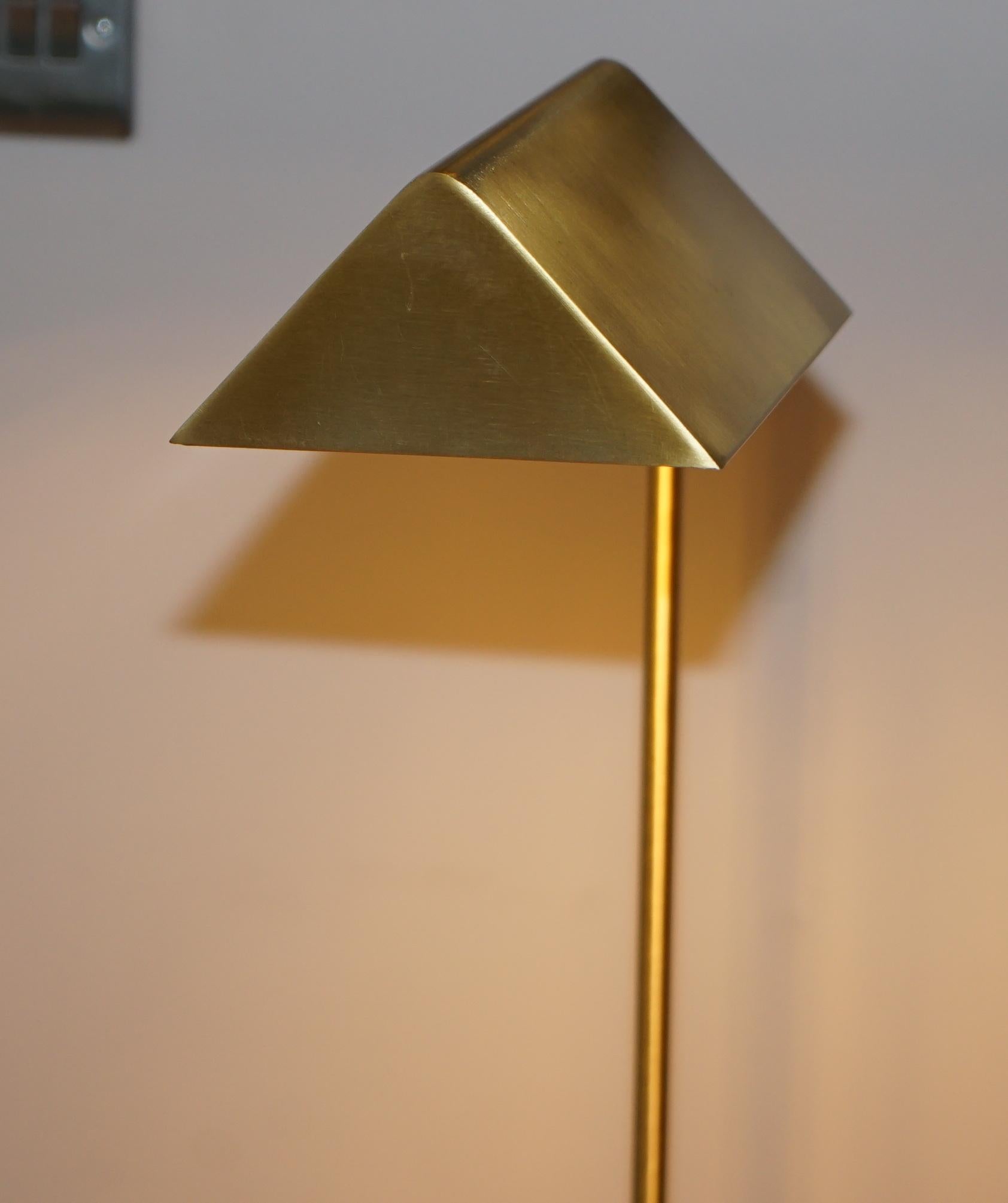Brass Ralph Lauren Art Deco Bankers Style Floor Standing Lamp