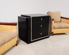 Ralph Lauren Art Deco Style Lacquered Duke Nightstand