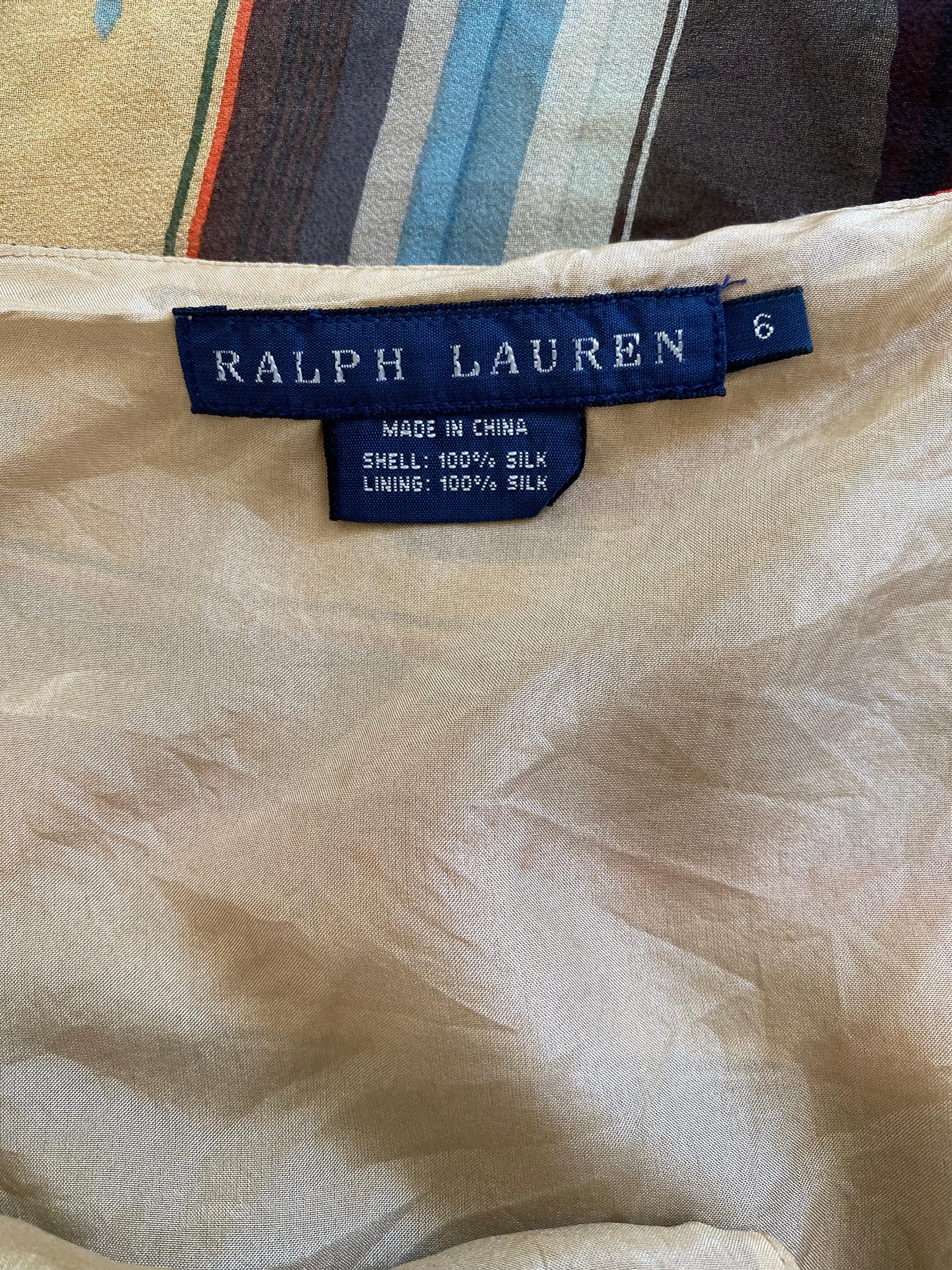 Women's Ralph Lauren Asymmetrical Southwestern Dress For Sale