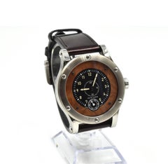 Ralph Lauren Stainless Steel Wood Inlay Automotive automatic Wristwatch