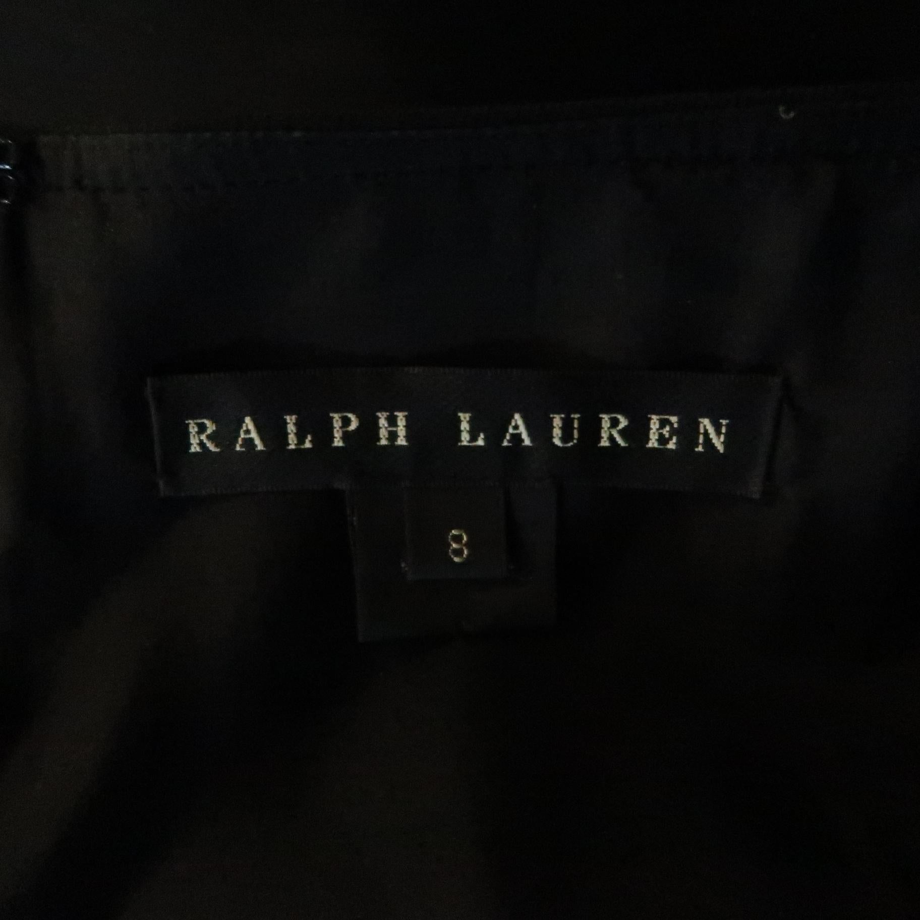 RALPH LAUREN Back Label Size 8 Black Virgin Wool Sleeveless Shift Dress 1