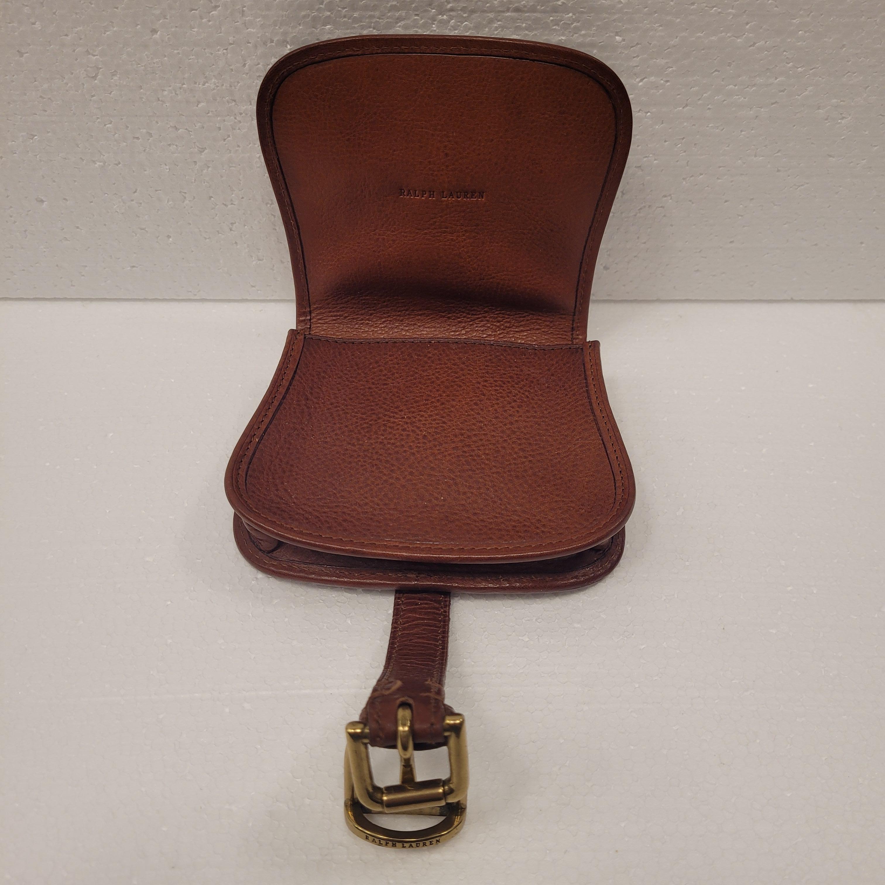Bolso/cinturón Ralph Lauren, cuero marrón, diseño contemporáneo en venta 5