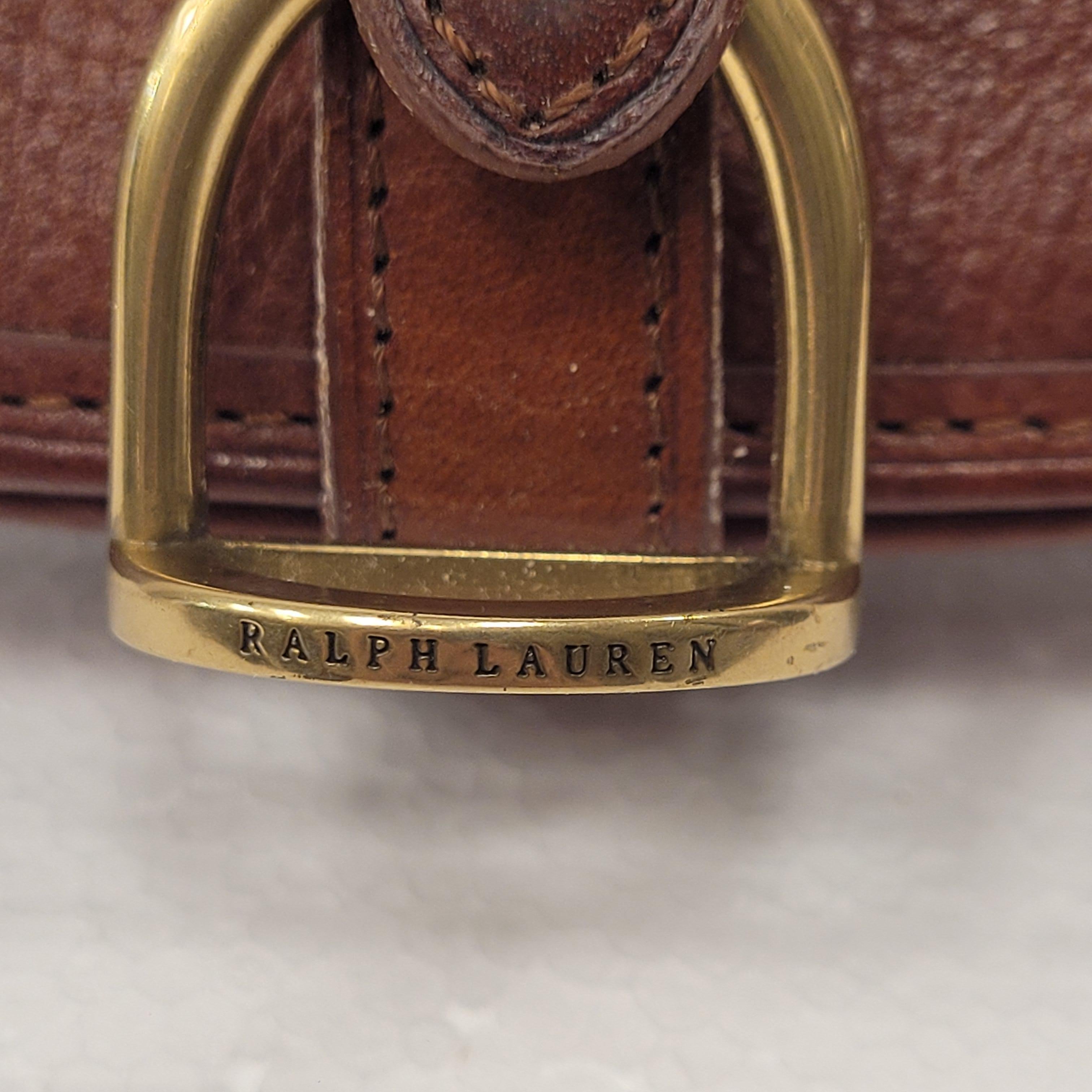 Bolso/cinturón Ralph Lauren, cuero marrón, diseño contemporáneo en venta 15