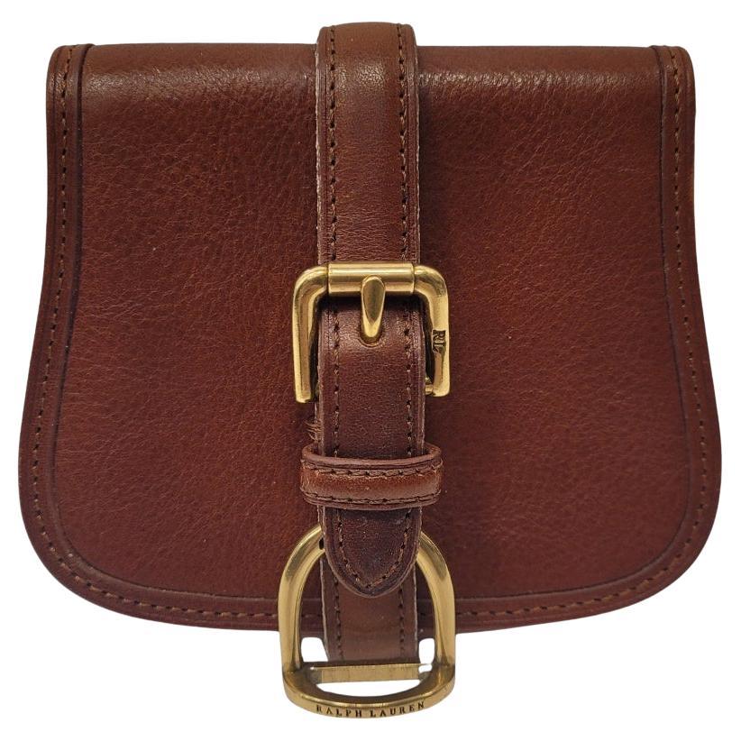 Bolso/cinturón Ralph Lauren, cuero marrón, diseño contemporáneo en venta