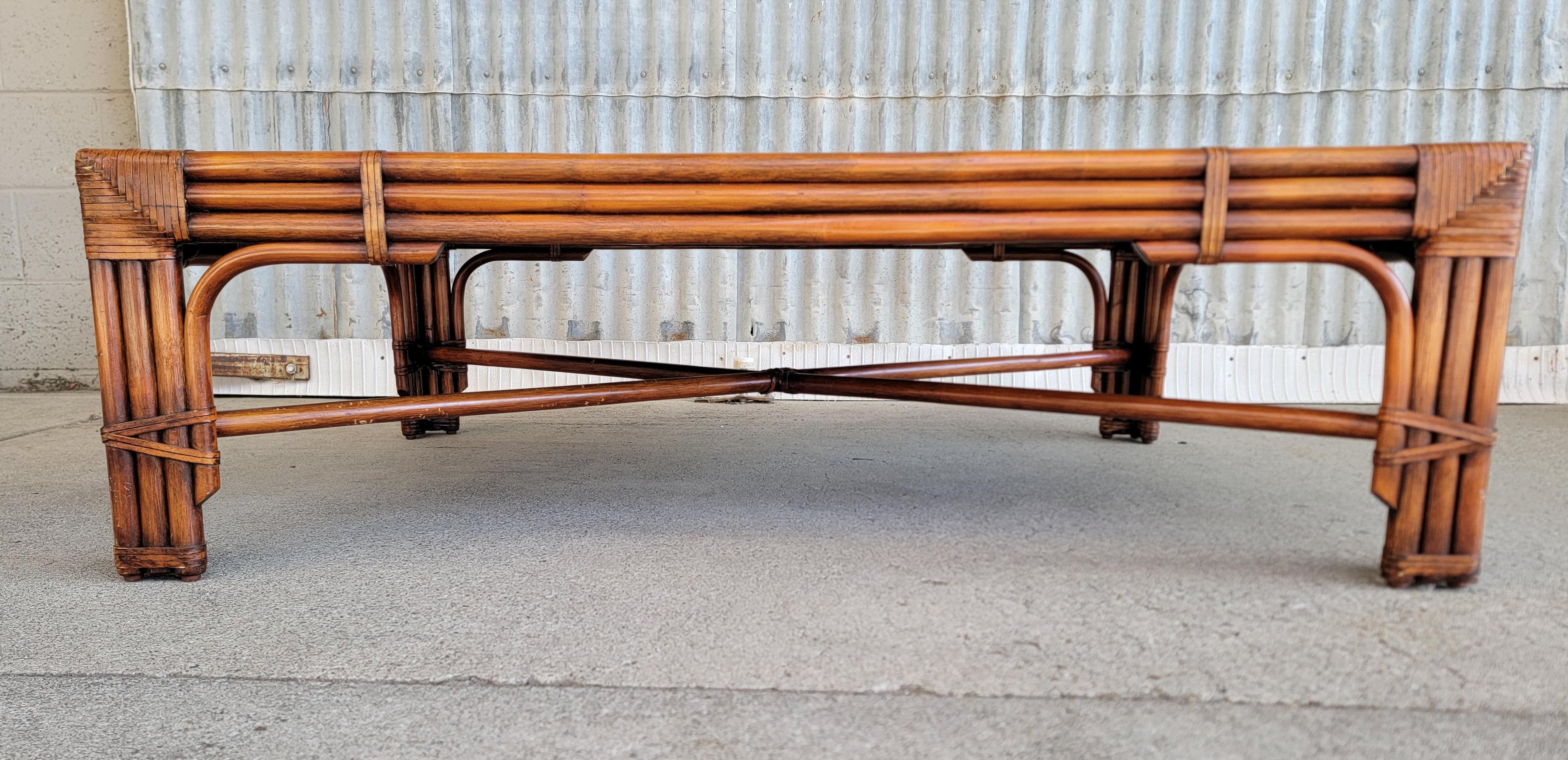 Ralph Lauren Bamboo Coffee Table In Good Condition In Fulton, CA