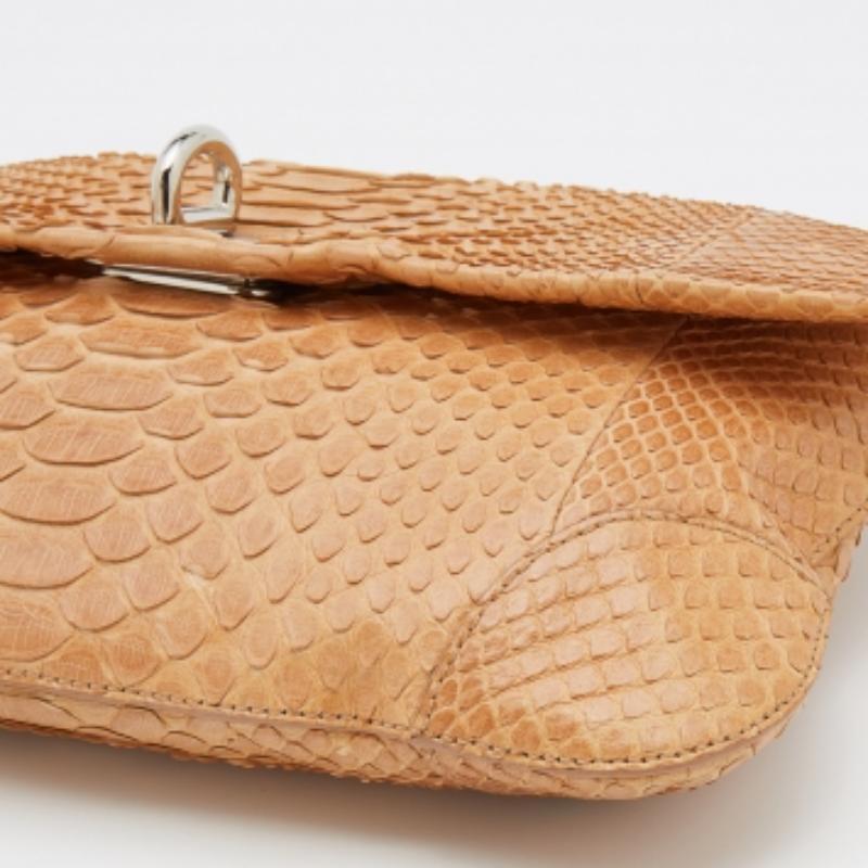 Pochette da polso in pitone beige di Ralph Lauren in vendita 2