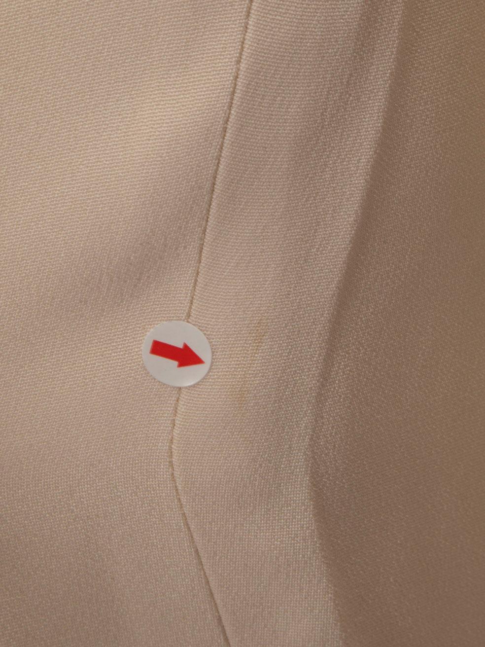Ralph Lauren Beigefarbene schlanke Seidenhose Größe L im Angebot 1