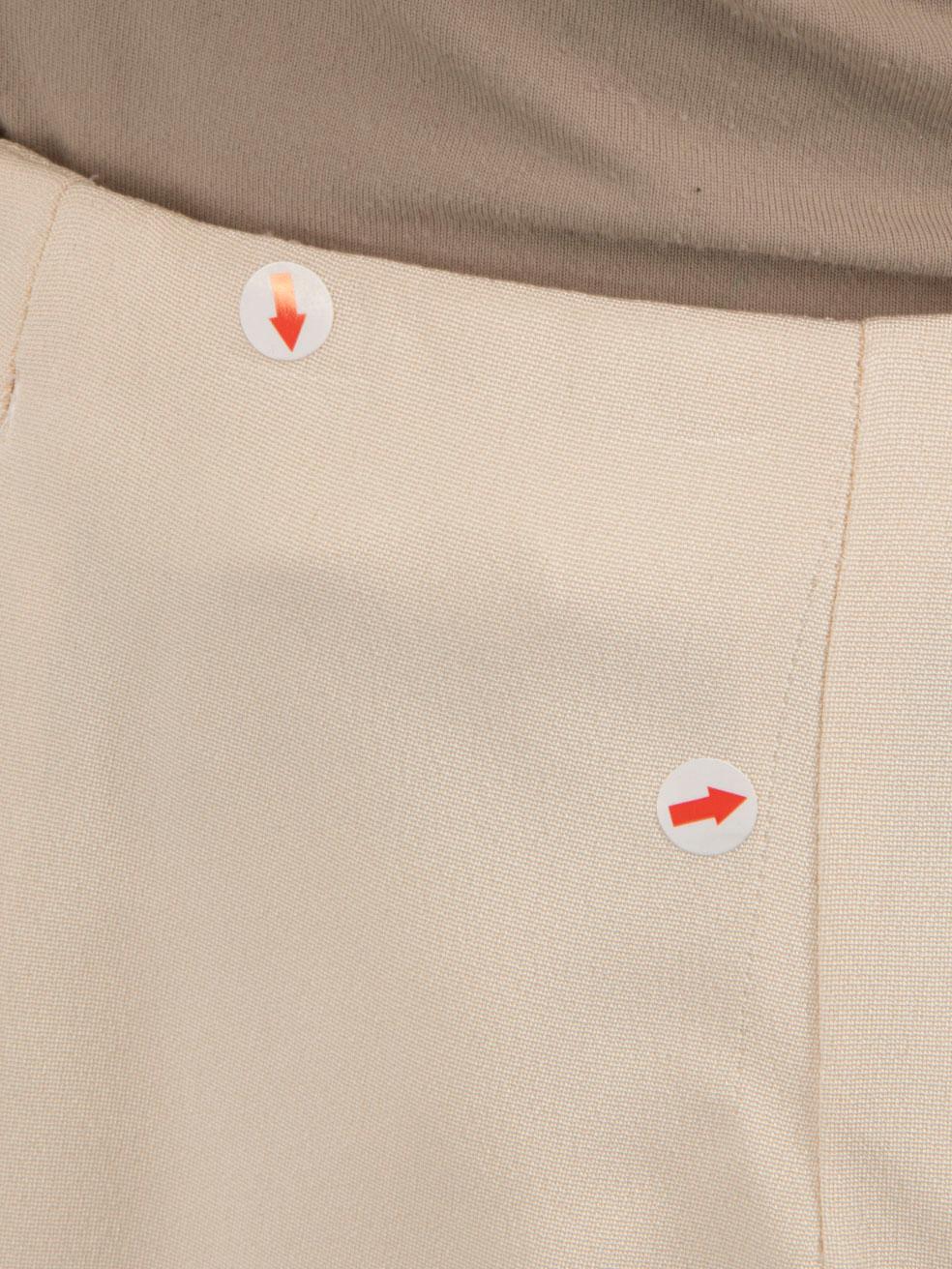 Ralph Lauren Beigefarbene schlanke Seidenhose Größe L im Angebot 5