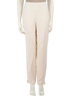 Ralph Lauren Beige Silk Slim Trousers Size L