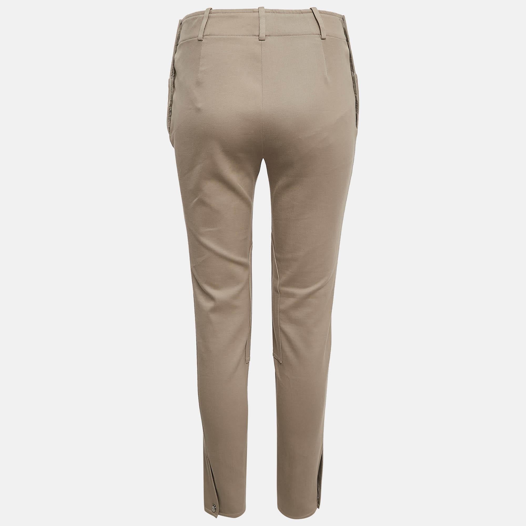 Beige Ralph Lauren - Pantalon jodphur beige en tricot extensible à motifs S en vente