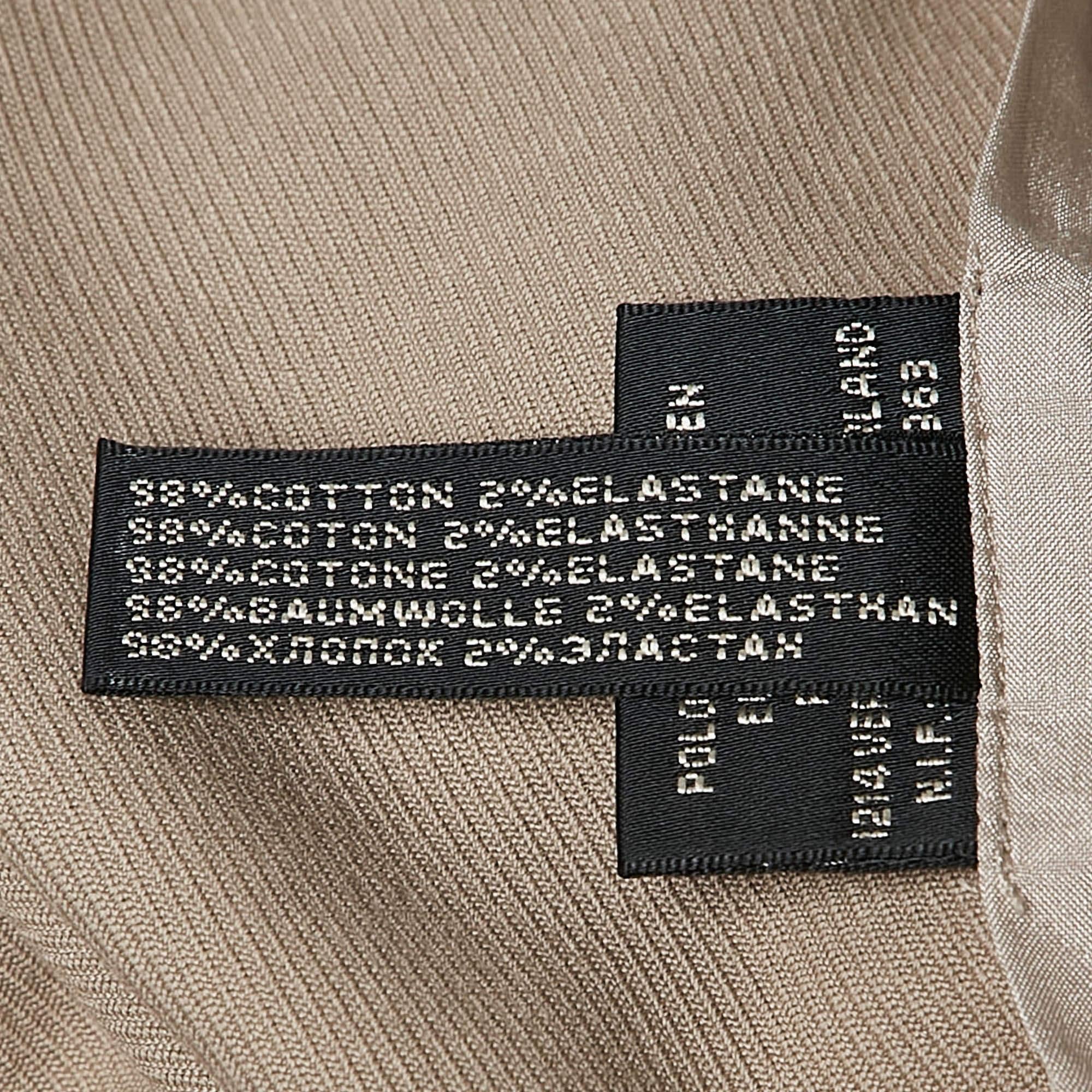 Ralph Lauren - Pantalon jodphur beige en tricot extensible à motifs S en vente 2