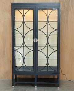 RALPH LAUREN BEL AIR COLLECTION GLAZED ILLIMiNATED DISPLAY CABINET BOOKCASE