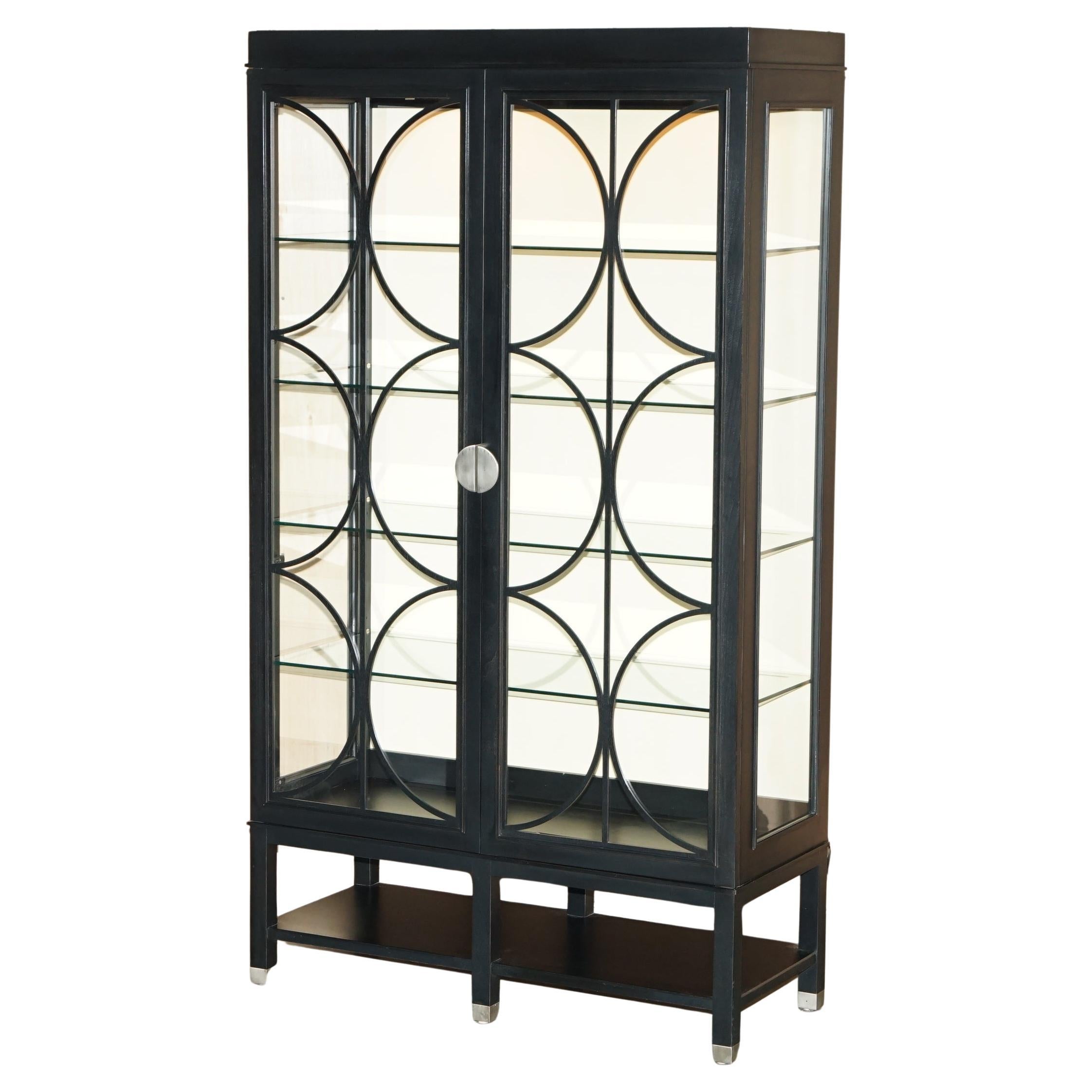 RALPH LAUREN BEL AIR COLLECTION GLAZED ILLIMiNATED DISPLAY CABINET BOOKCASE