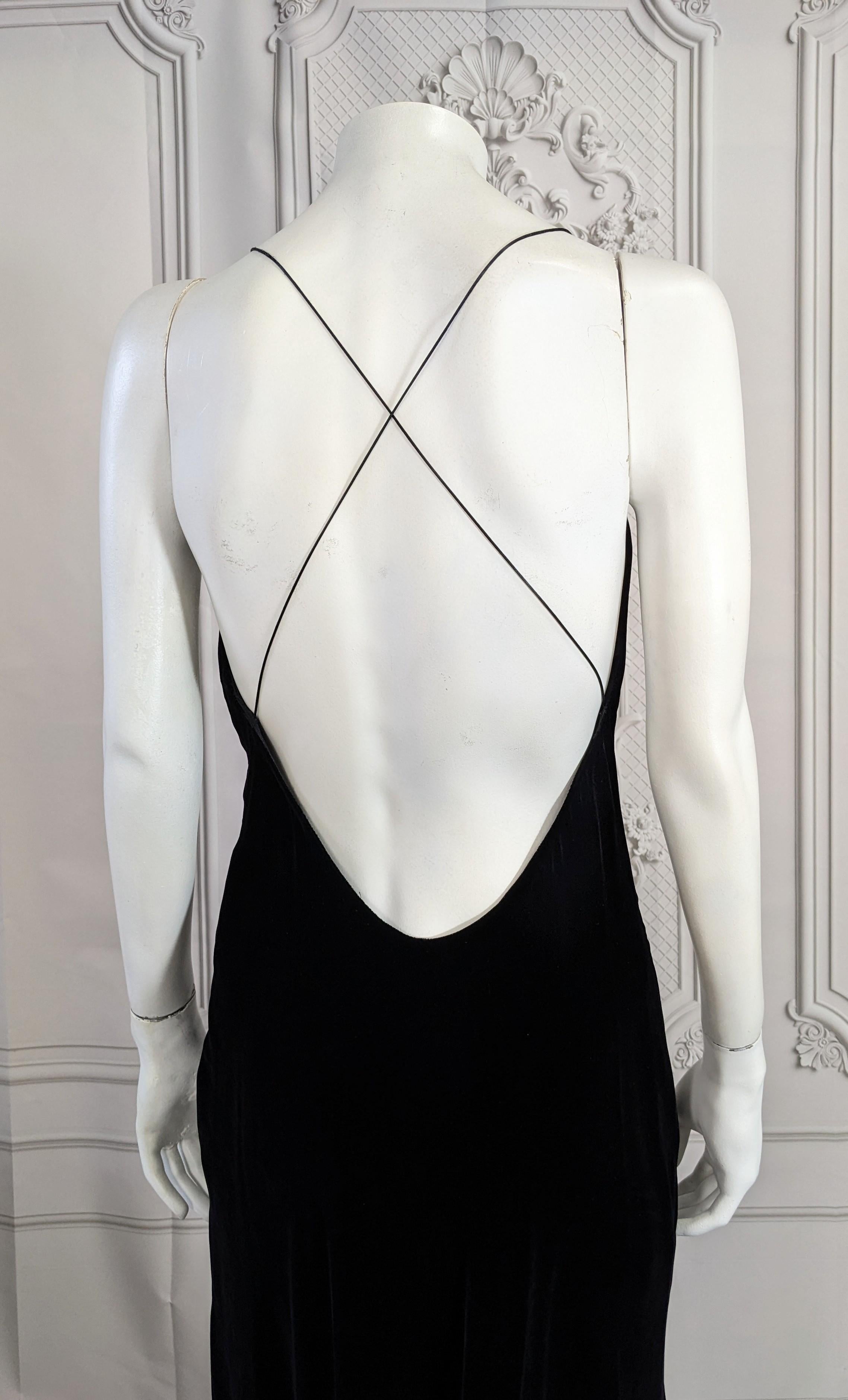 Ralph Lauren Bias Silk Velvet Slip Dress For Sale 5