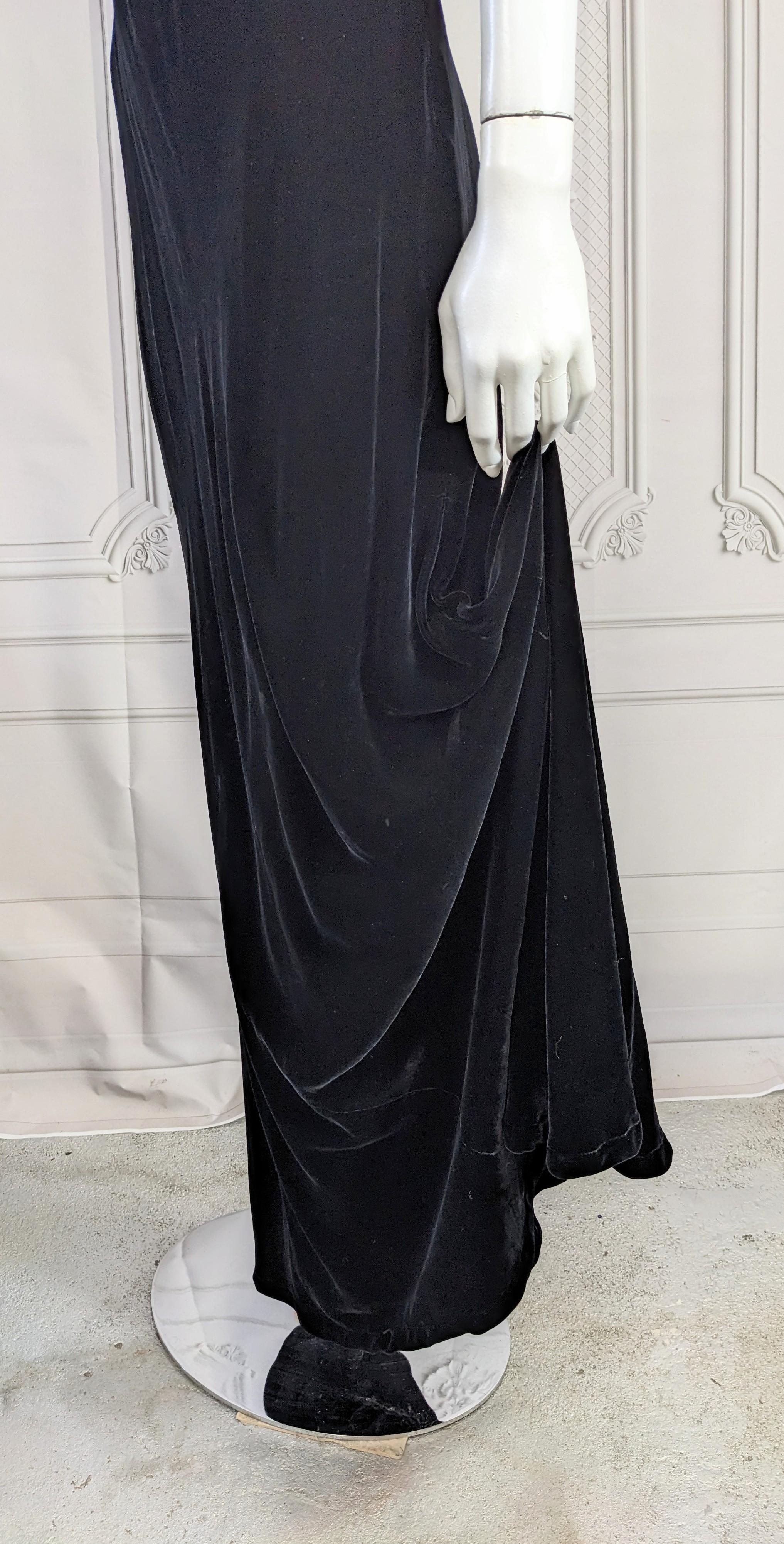 Ralph Lauren Bias Silk Velvet Slip Dress For Sale 1
