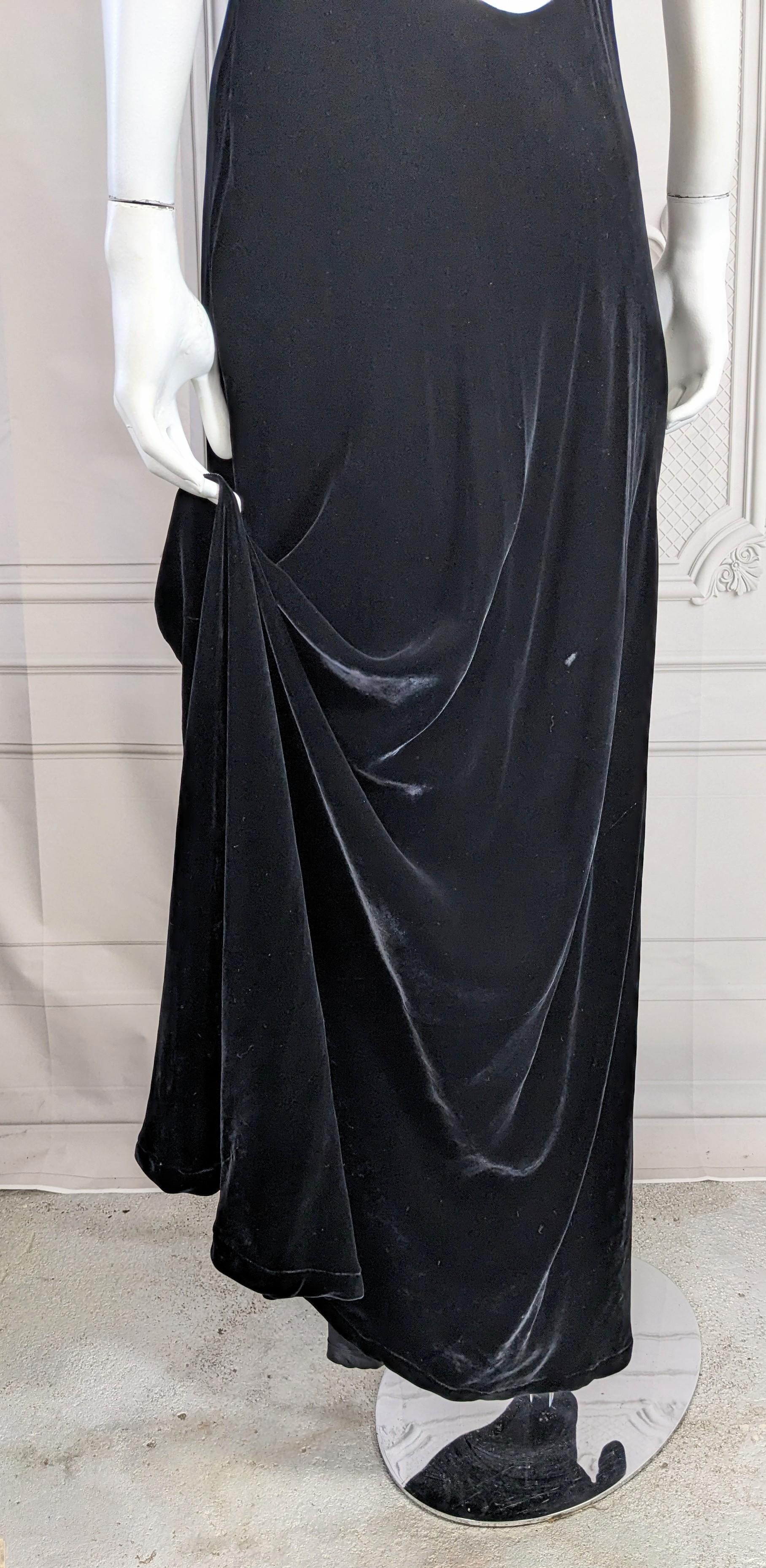 Ralph Lauren Bias Silk Velvet Slip Dress For Sale 2