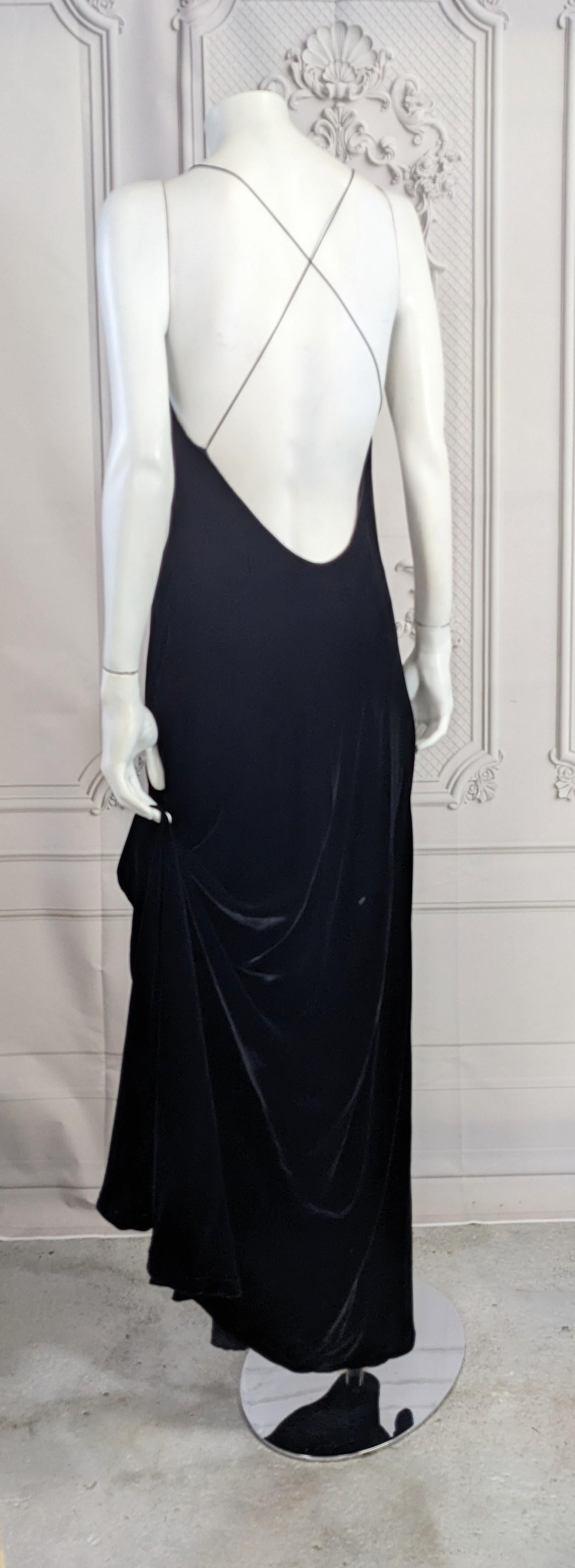 Ralph Lauren Bias Silk Velvet Slip Dress For Sale 3