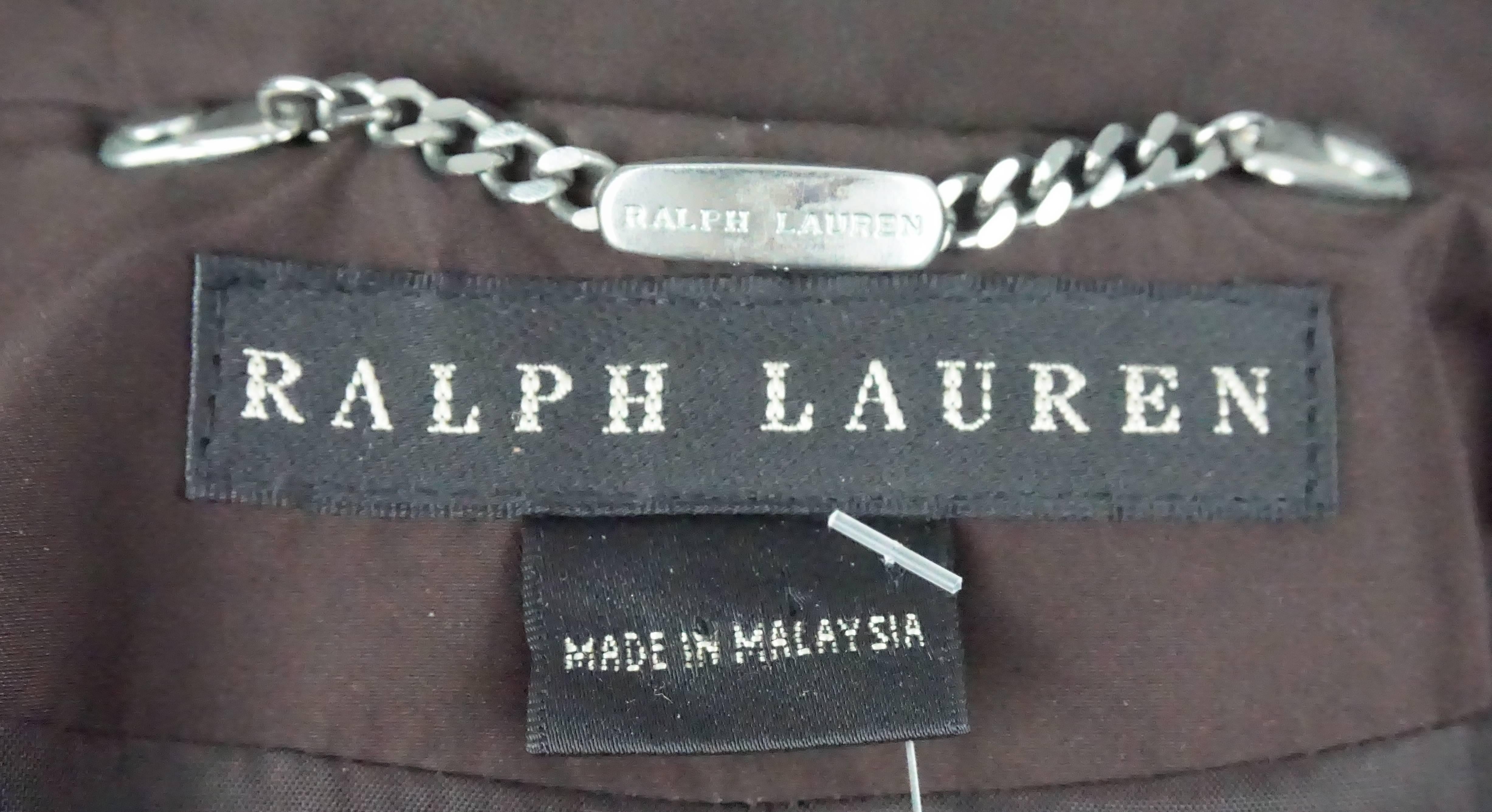 Black Ralph Lauren BL Brown Rain Coat 