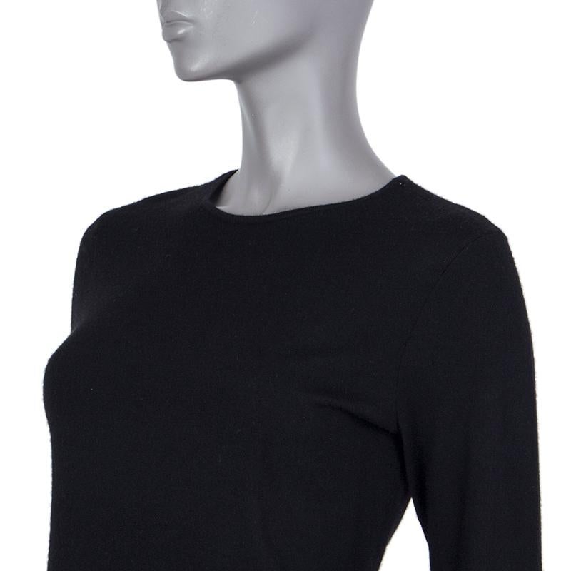100% authentic Ralph Lauren long-sleeve dress in black cashmere (95%) and polyester (5%) with linked shirt cuffs in white cotton (100%). Unlined. Has been worn and is in excellent condition.

Measurements
Tag Size	M
Size	M
Shoulder Width	38cm