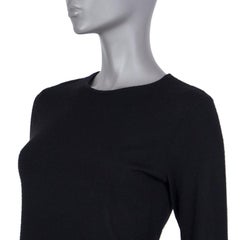 RALPH LAUREN cachemira negro BLANCO CUFF KNIT Vestido M