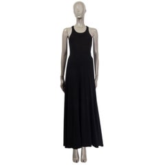RALPH LAUREN black cotton Sleeveless MAXI KNIT Dress S