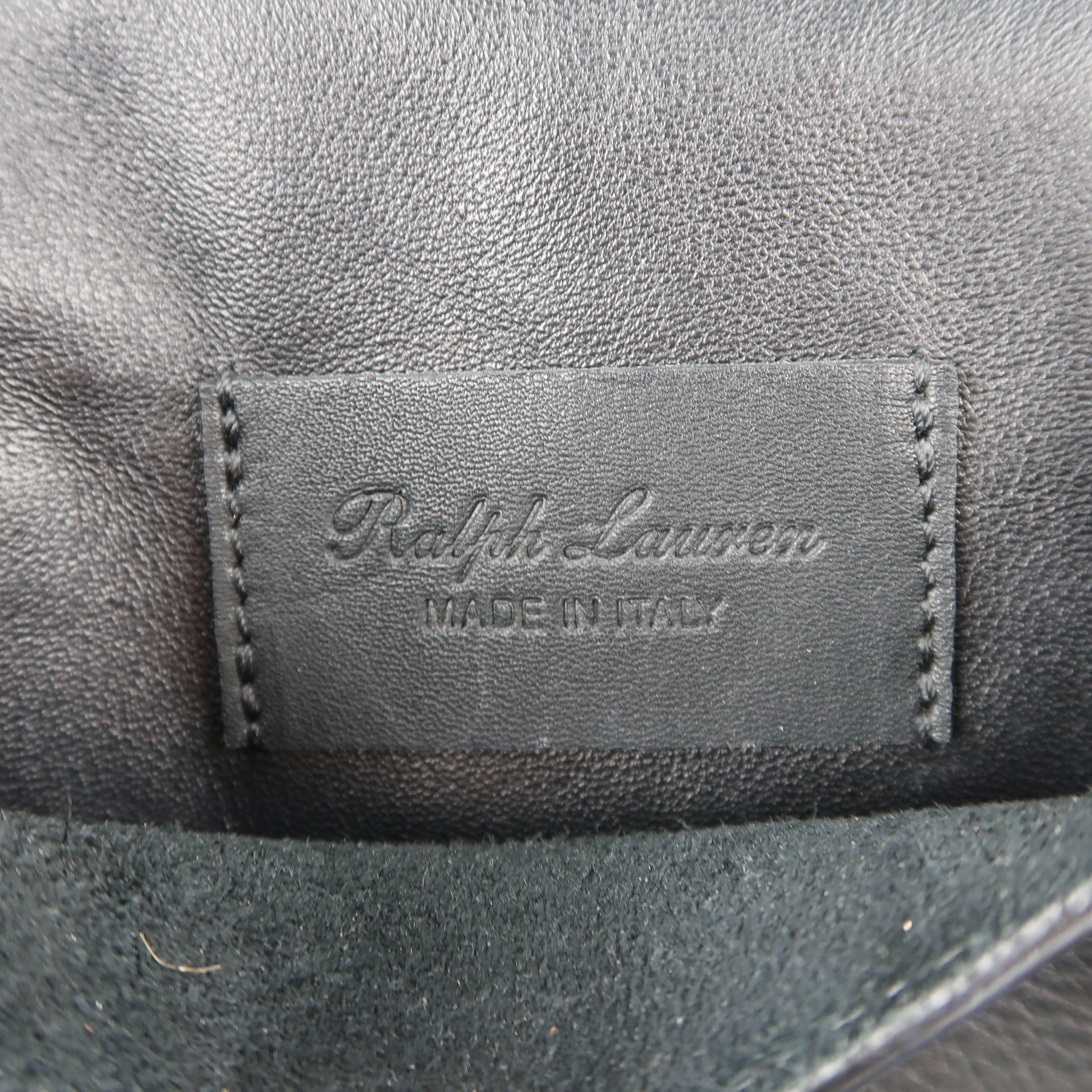 RALPH LAUREN Black Fringe Leather Cross Body RL 1967 Handbag 6