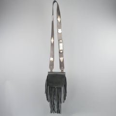 RALPH LAUREN Black Fringe Leather Cross Body RL 1967 Handbag