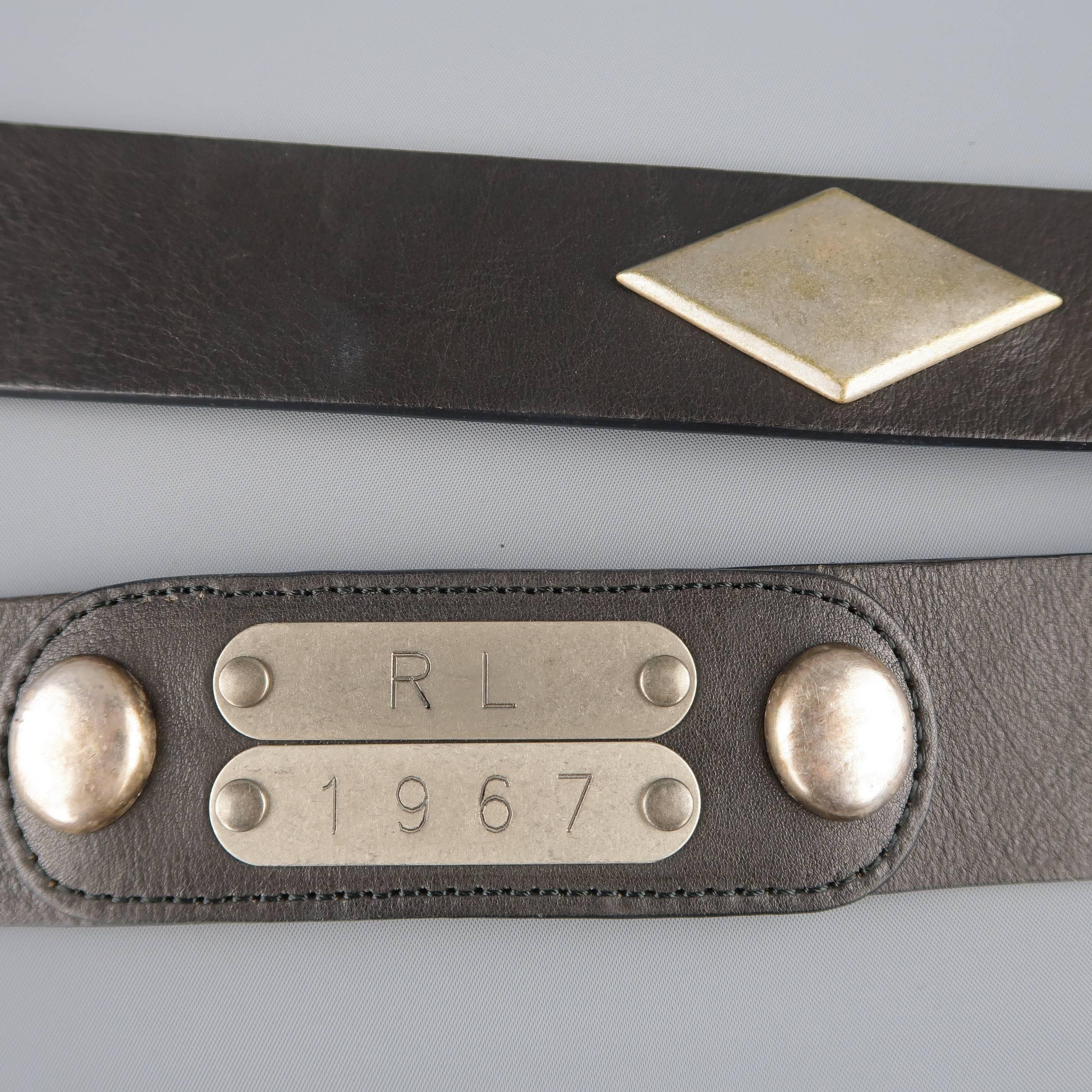 RALPH LAUREN Black Fringe Leather Cross Body RL 1967 Handbag 1