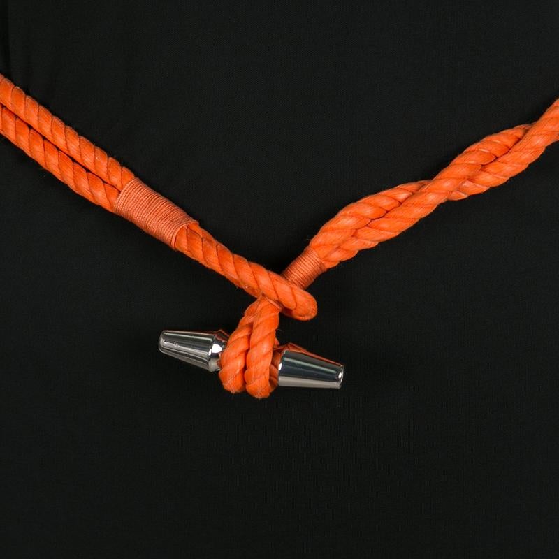 Ralph Lauren Black Knit Contrast Rope Belt Detail Tank Dress S 2