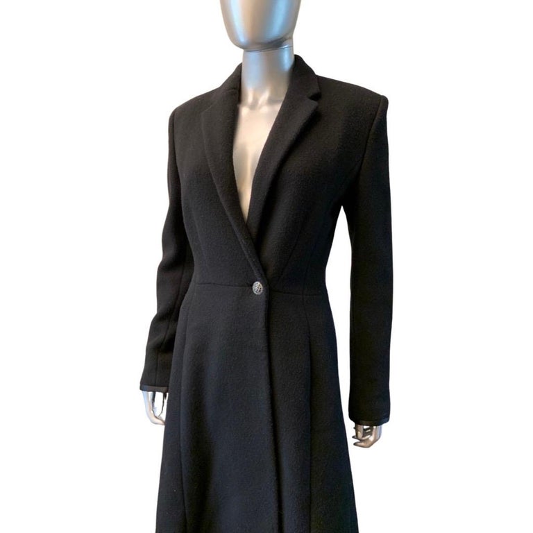 Ralph Lauren Black Label "Anna Karenina" Black Cashmere Coat Size 8 For