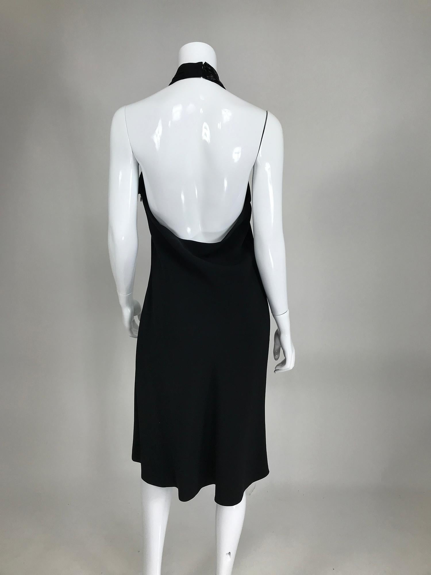 Women's Ralph Lauren Black Label Beaded Halter Neck Evening Dress 10