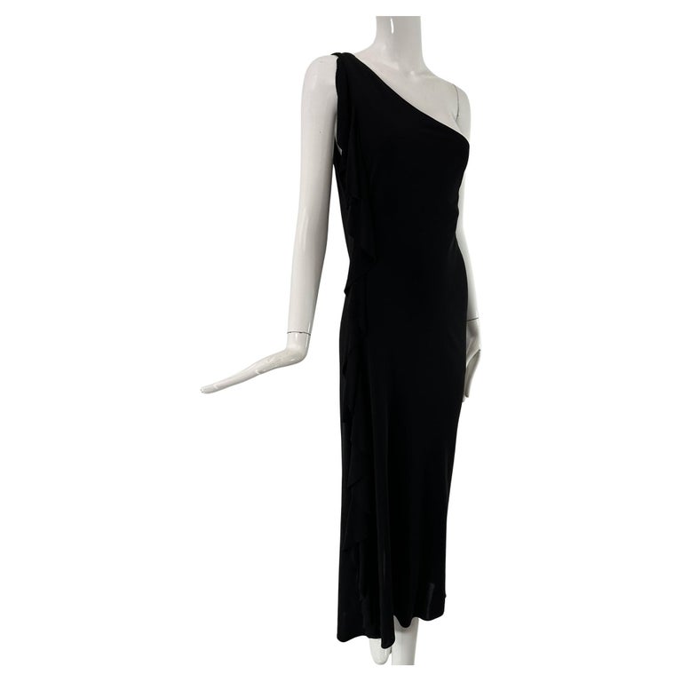 ralph lauren black label evening dresses Ralph Lauren Purple Label 2008 Black Silk Runway Gown (S) – Rixt Archives main image 0