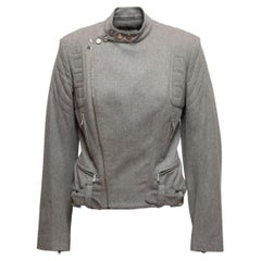 Ralph Lauren Black Label Black Wool & Cashmere Moto Jacket