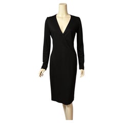 Robe noire à effet cache-cœur Ralph Lauren Black Label