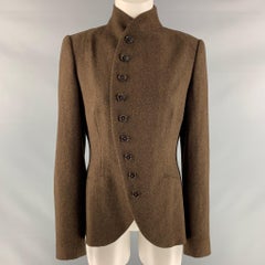 RALPH LAUREN 'BLACK LABEL by' Size 8 Brown & Beige Cashmere & Wool Blazer