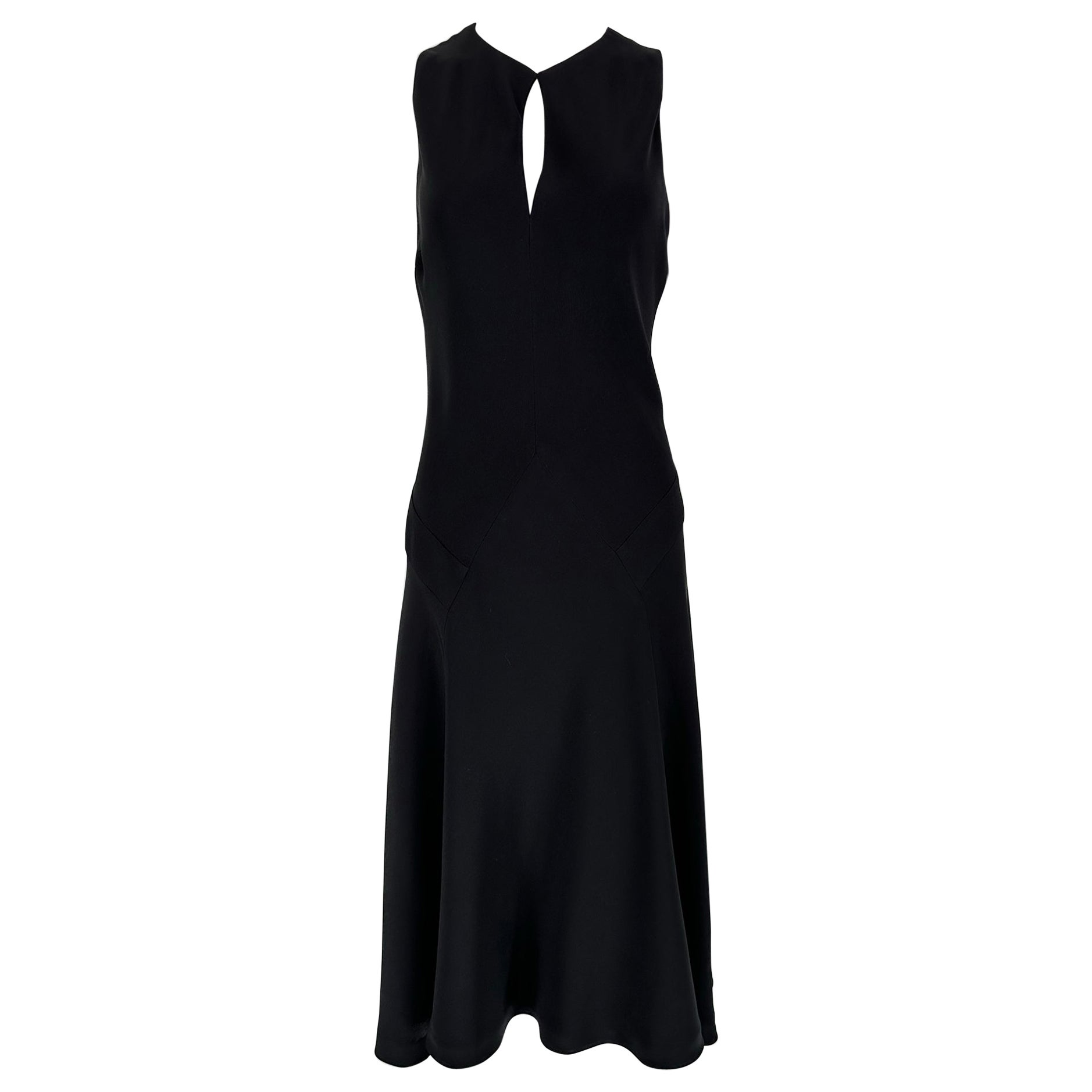 Ralph Lauren Black Label - Robe classique en soie à coupe en biais, taille 8