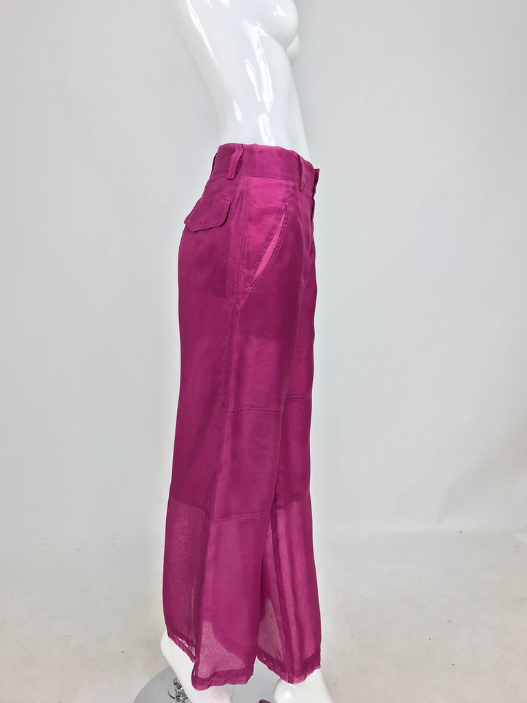 Drayton Fuchsia Silk Pants