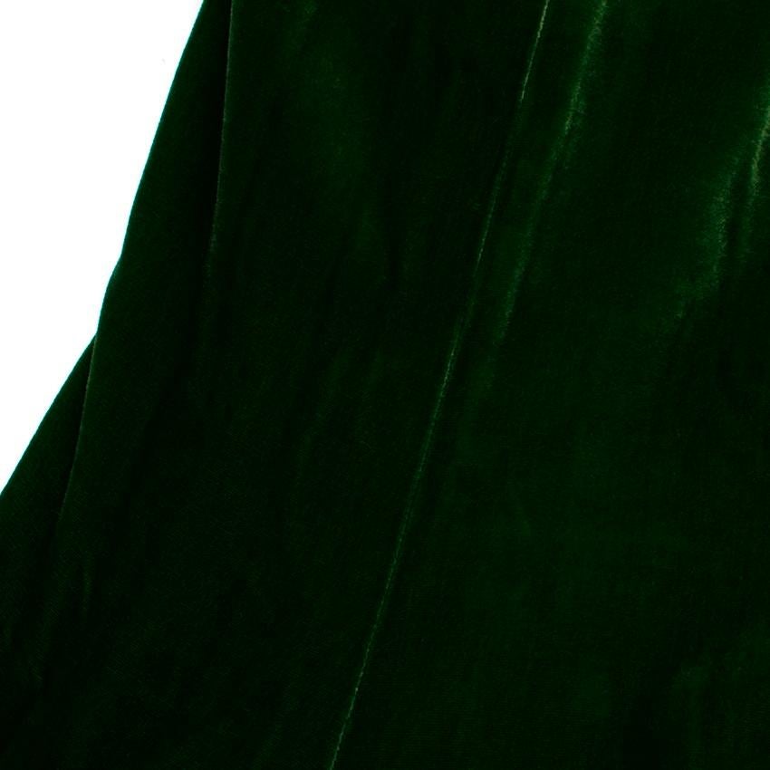 Ralph Lauren Black Label Green Velvet Rope-Tie Gown - Size US 6 3
