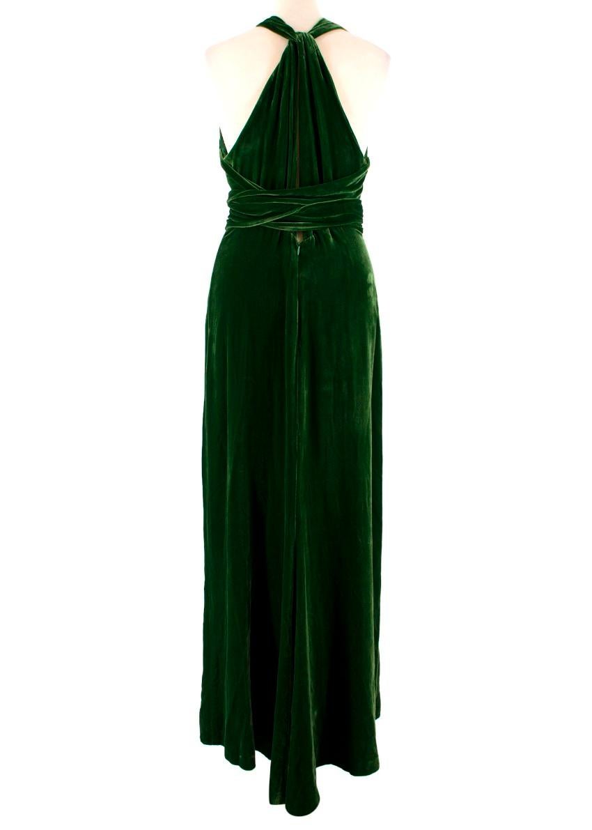 ralph lauren green velvet dress