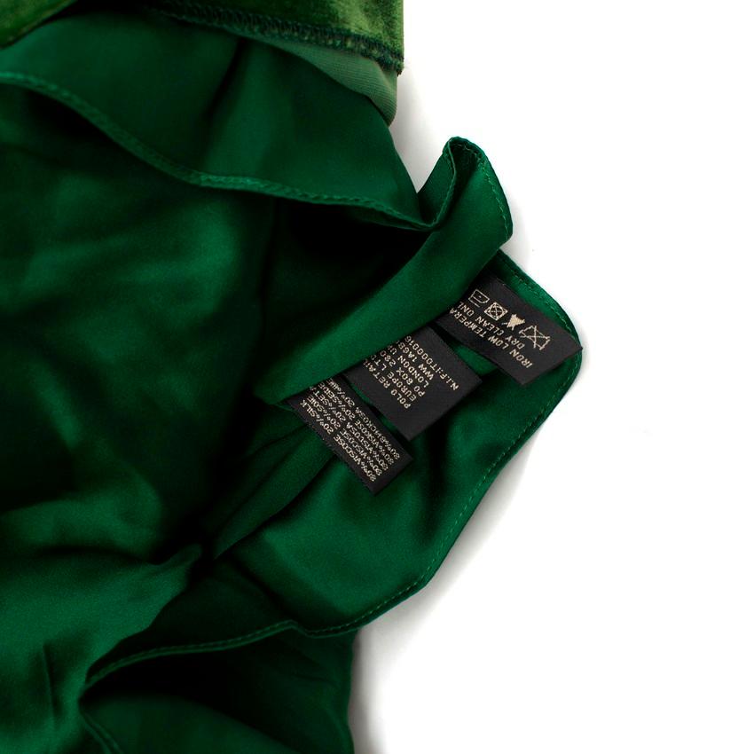Ralph Lauren Black Label Green Velvet Rope-Tie Gown - Size US 6 2
