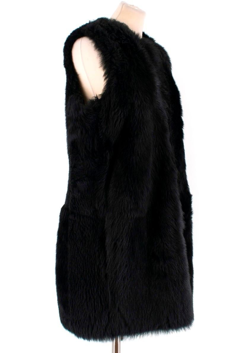Ralph Lauren Black Label Lamb Shearling Gilet US 6 In Excellent Condition In London, GB