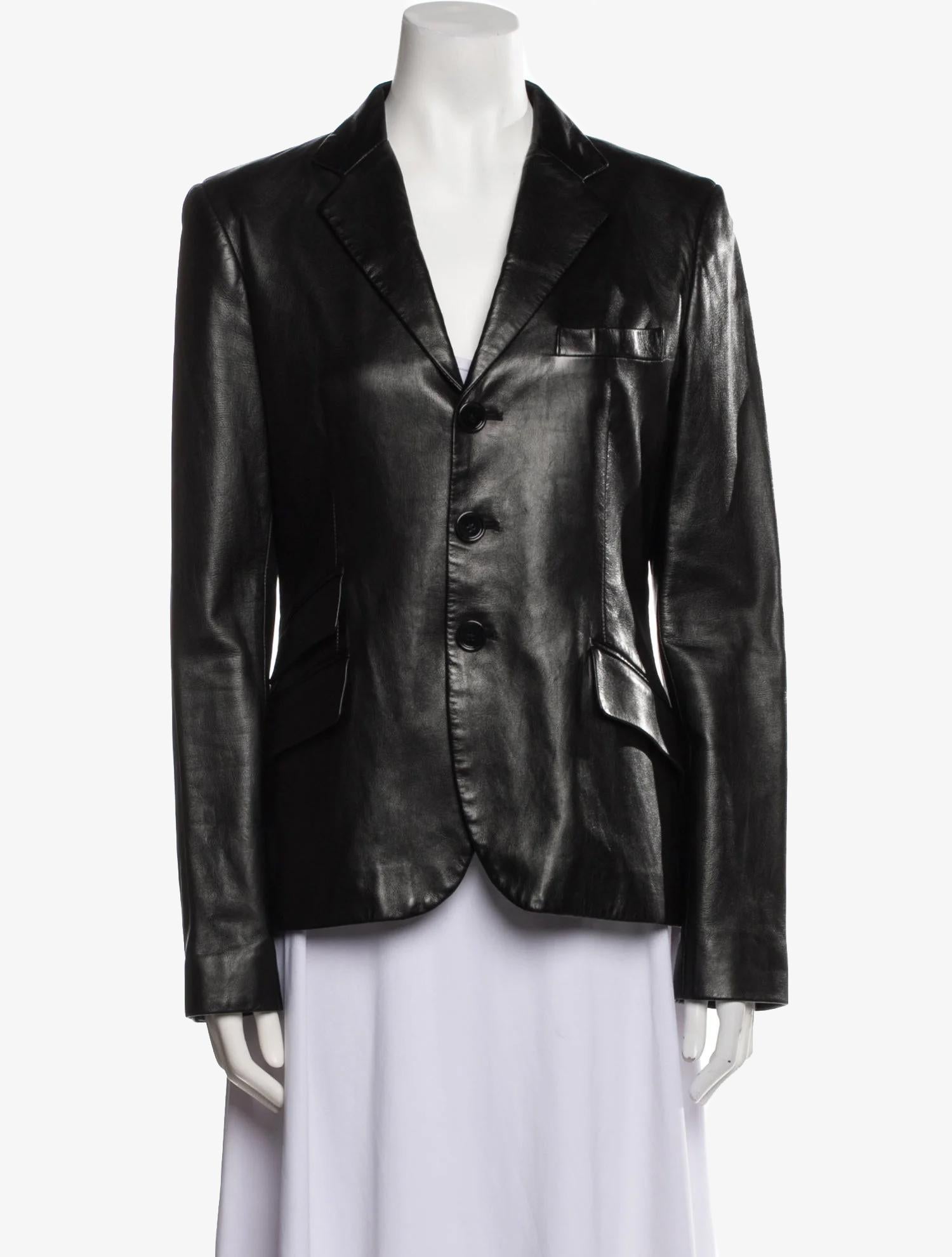 Women's Ralph Lauren Black Label leather jacket For Sale