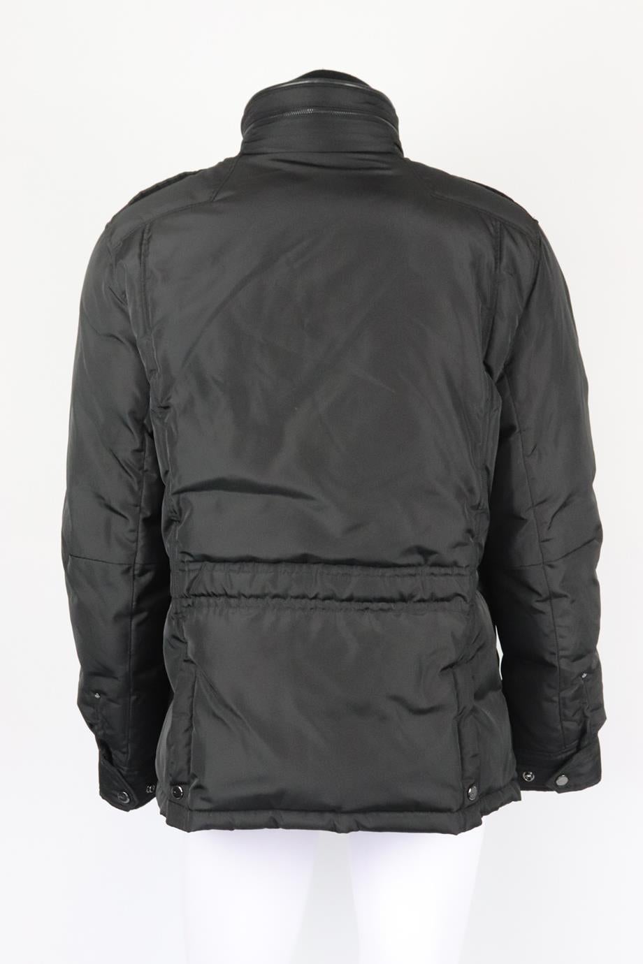 Ralph Lauren Black Label Men's Quilted Gabardine Down Jacket Large In Excellent Condition In London, GB