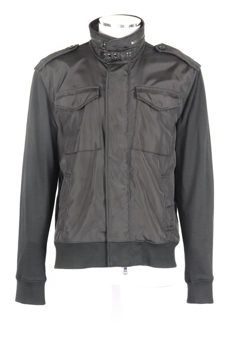 Ralph Lauren Black Label Men's Shell Paneled Cotton Jersey Jacket Large For Sale at 1stDibs