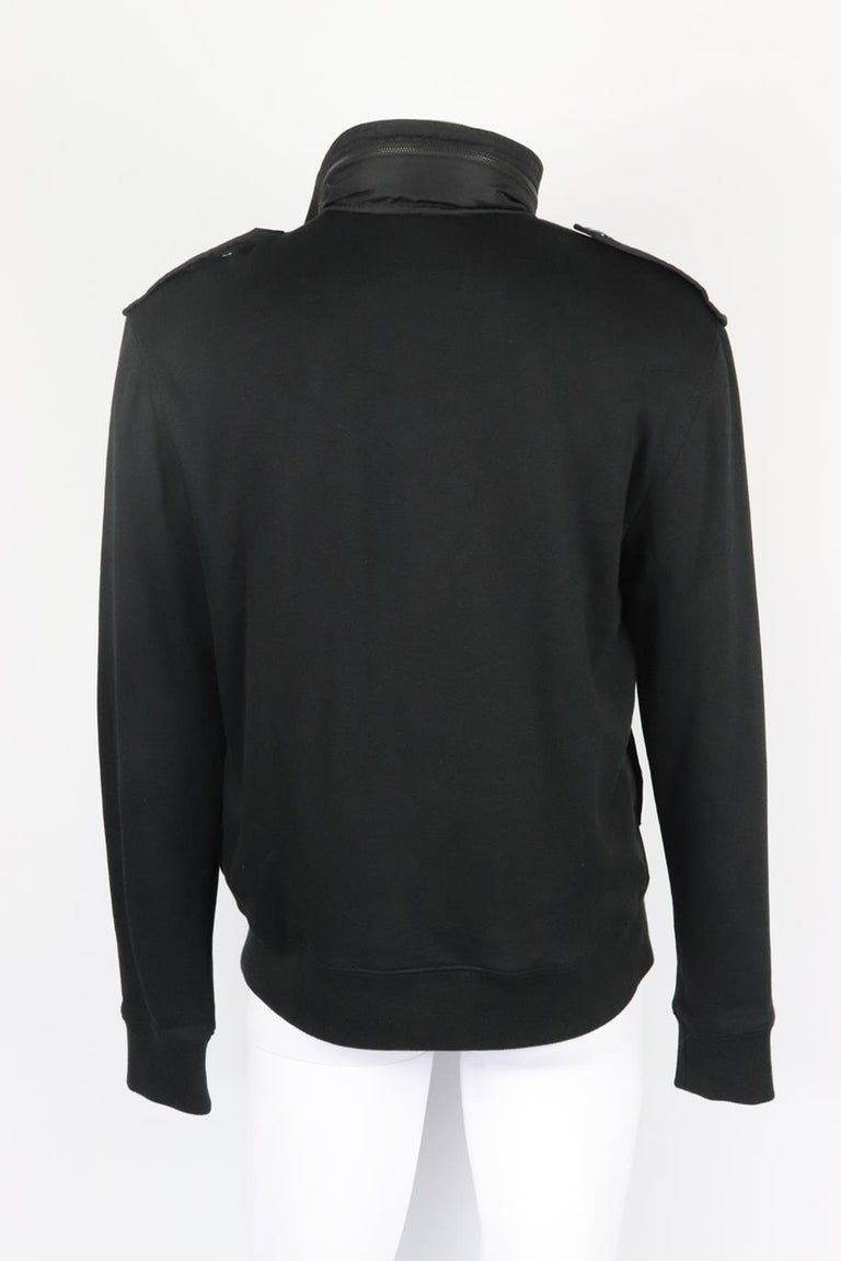 Ralph Lauren Black Label Men's Shell Paneled Cotton Jersey Jacket Large For Sale at 1stDibs