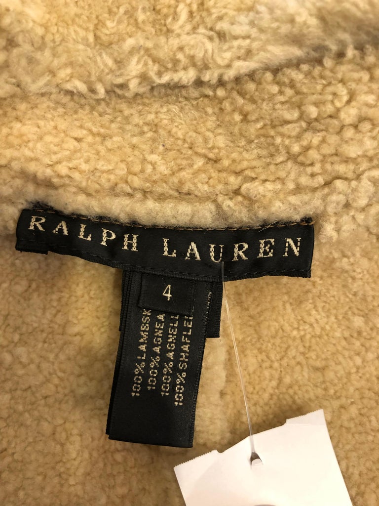 Ralph Lauren Black Label Shearling Coat at 1stDibs