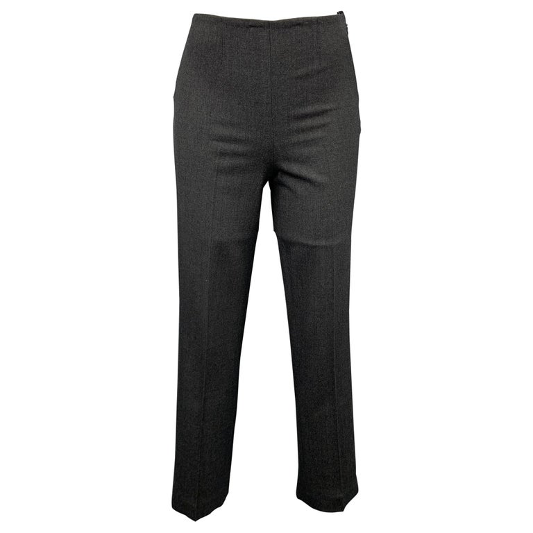 RALPH LAUREN Black Label Size 2 Charcoal Wool Dress Pants For Sale at ...